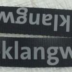 Jonas Druck individuelle Veredelung von Lanyards als Werbemittel für die Klangwelle.