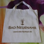 Jonas Druck individuelle Veredelung einer Tasche aus Textil für das Heilbad Bad Neuenahr.